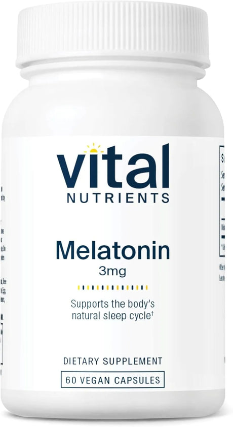 VITAL NUTRIENTS - Vital Nutrients Melatonin 3Mg. 60 Capsulas - The Red Vitamin MX - Suplementos Alimenticios - {{ shop.shopifyCountryName }}