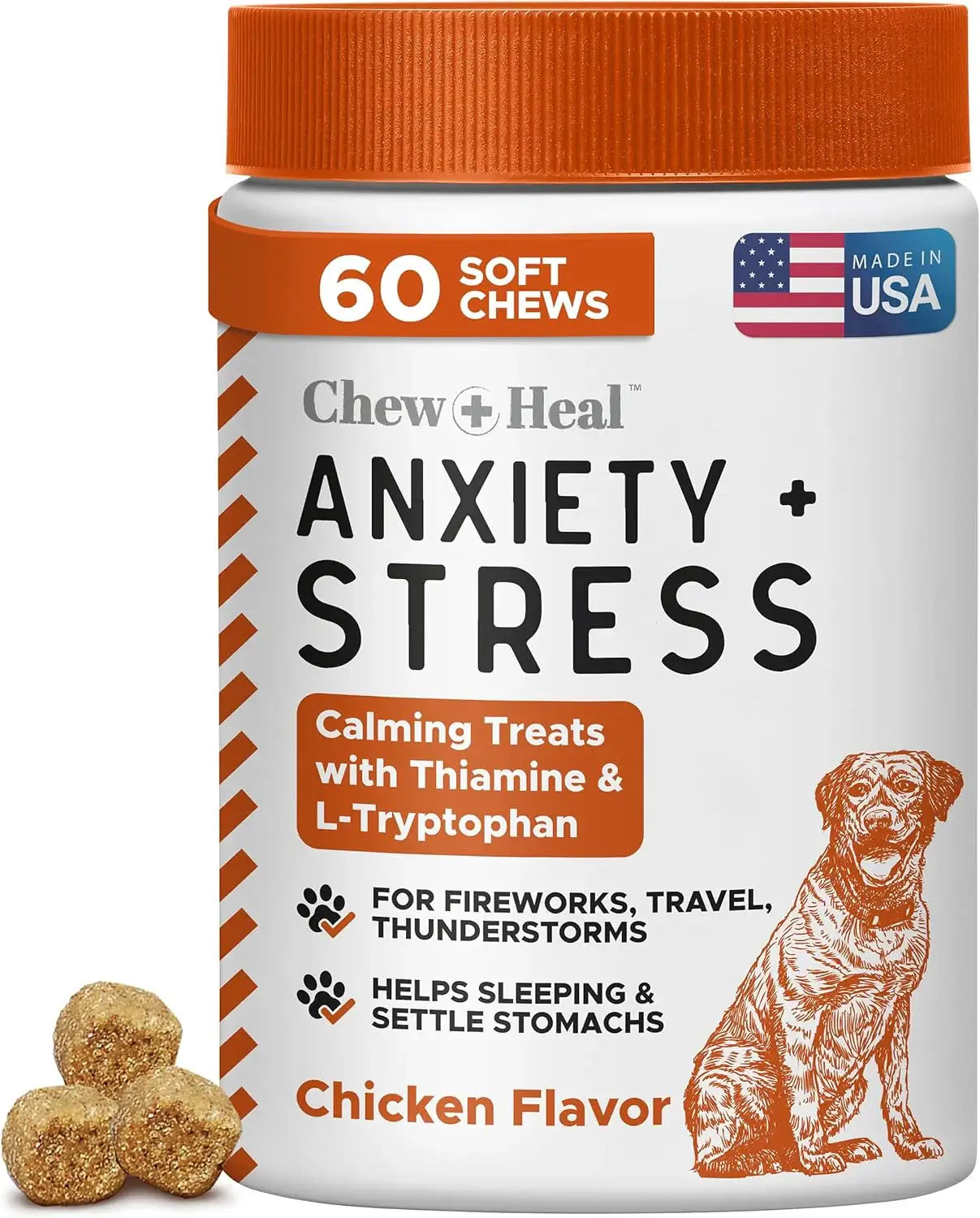 CHEW + HEAL - Chew + Heal Labs Calming Chews for Dogs Chicken 60 Masticables - The Red Vitamin MX - Relajantes Para Perros - {{ shop.shopifyCountryName }}