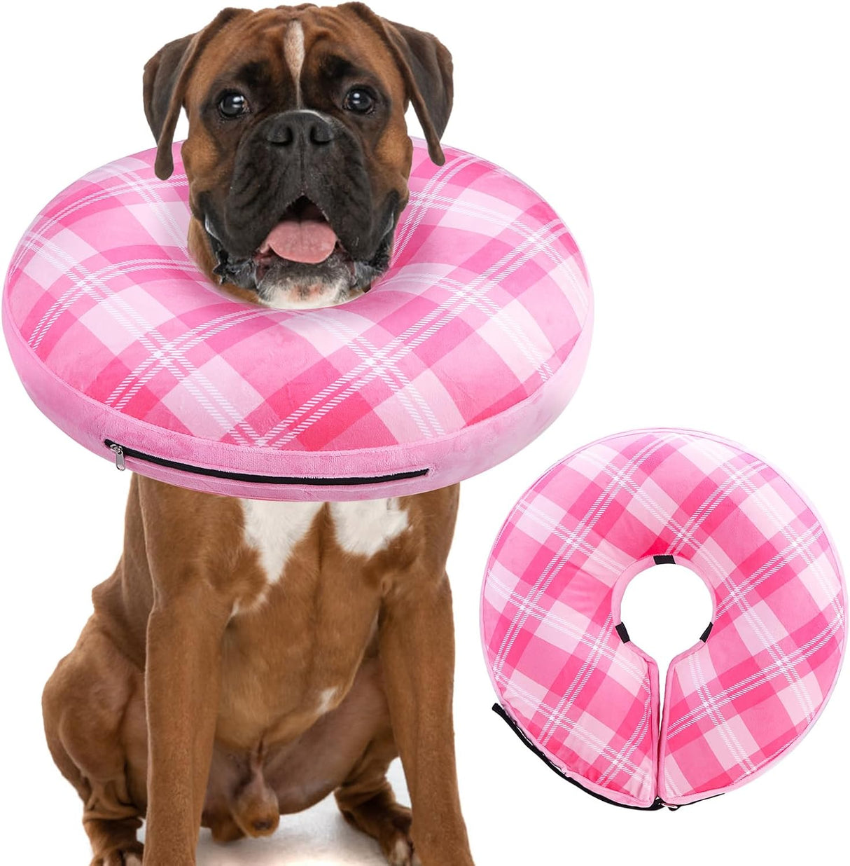 BEAUTYZOO Inflatable Donut Collar PINK LARGE