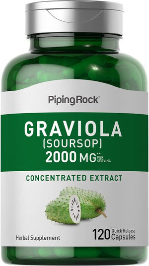 Piping Rock Graviola Soursop 2000Mg. 120 Capsulas