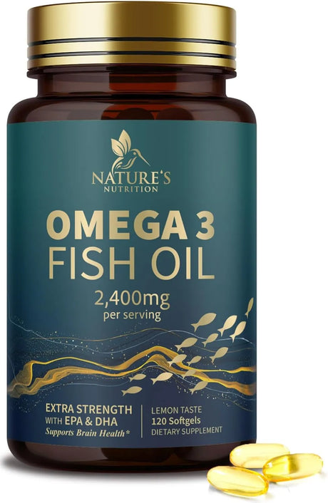 NATURE'S NUTRITION - Nature's Nutrition Triple Strength Omega 3 Fish Oil 2400Mg. 120 Capsulas Blandas - The Red Vitamin MX - Suplementos Alimenticios - {{ shop.shopifyCountryName }}