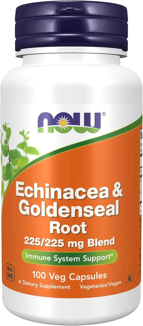 NOW SUPPLEMENTS - NOW Supplements Echinacea & Goldenseal Root 100 Capsulas - The Red Vitamin MX - Suplementos Alimenticios - {{ shop.shopifyCountryName }}