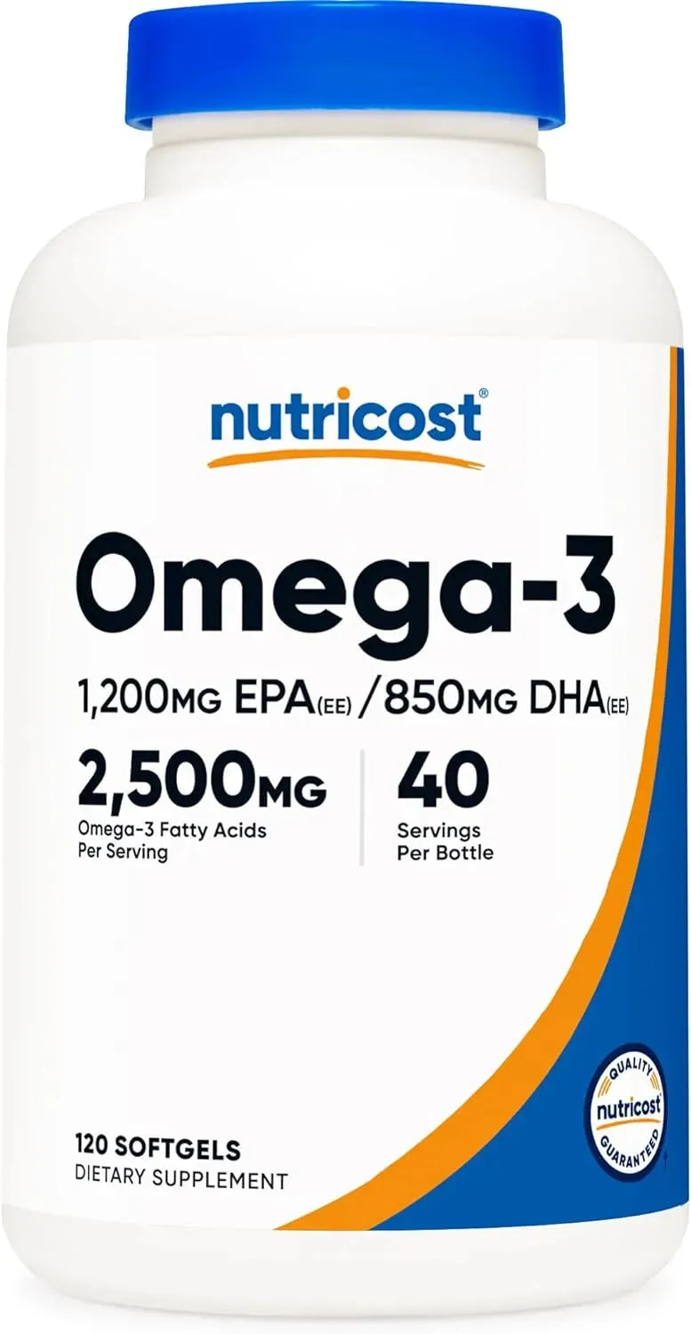 NUTRICOST - Nutricost Omega 3 Fish Oil 2500Mg. 120 Capsulas Blandas - The Red Vitamin MX - Suplementos Alimenticios - {{ shop.shopifyCountryName }}