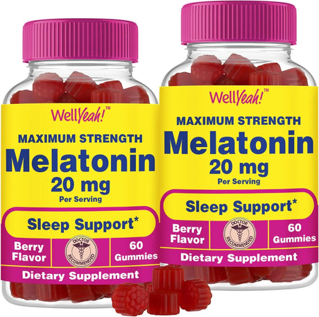 WELLYEAH - WellYeah Melatonin Gummies 20Mg. 60 Gomitas 2 Pack - The Red Vitamin MX - Suplementos Alimenticios - {{ shop.shopifyCountryName }}