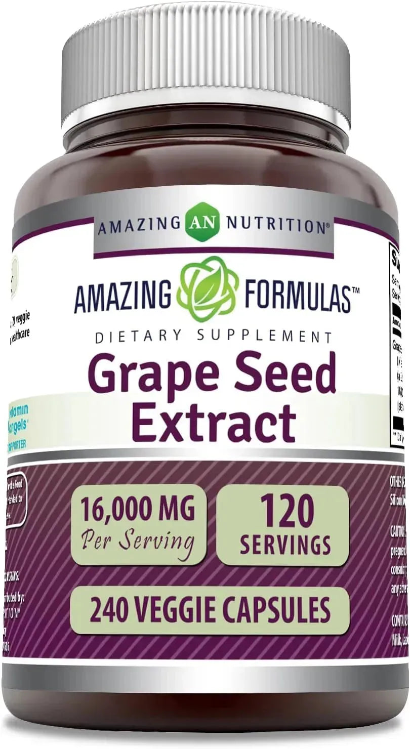 AMAZING FORMULAS - Amazing Formulas Grapeseed Extract 16,000Mg. 240 Capsulas - The Red Vitamin MX - Suplementos Alimenticios - {{ shop.shopifyCountryName }}