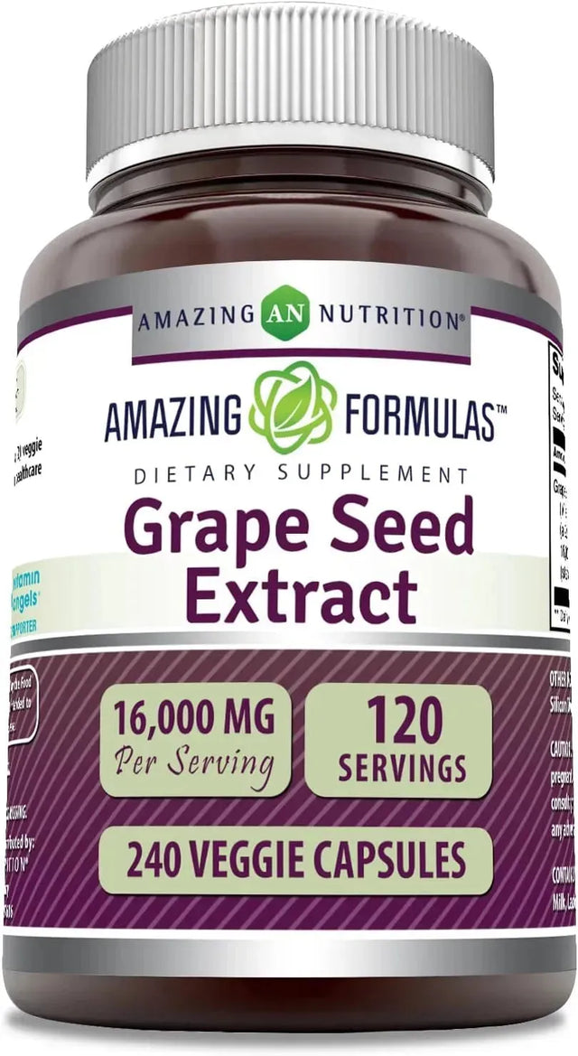 AMAZING FORMULAS - Amazing Formulas Grapeseed Extract 16,000Mg. 240 Capsulas - The Red Vitamin MX - Suplementos Alimenticios - {{ shop.shopifyCountryName }}