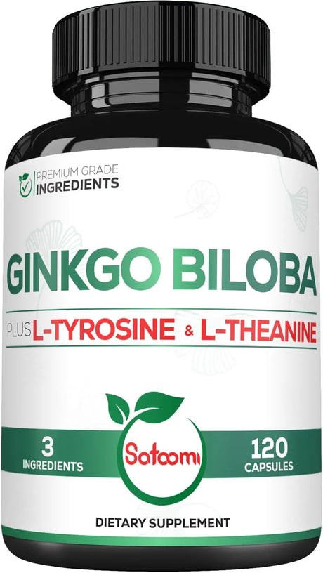 SATOOMI - Satoomi Ginkgo Biloba with L-Tyrosine L-Theanine 120 Capsulas - The Red Vitamin MX - Suplementos Alimenticios - {{ shop.shopifyCountryName }}