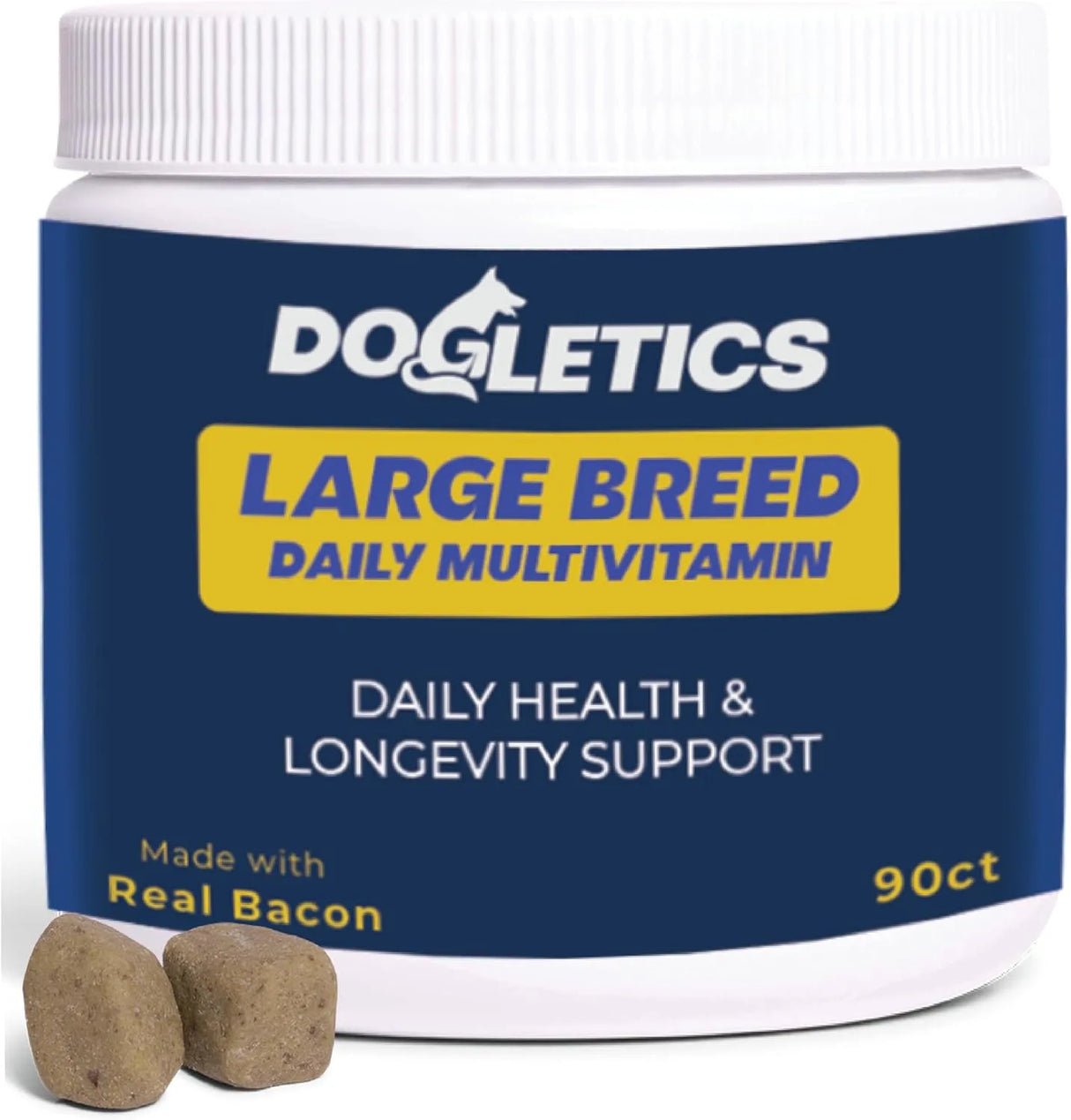 DOGLETICS - Dogletics Large Breed Daily Multivitamin Bacon Flavor 90 Masticables - The Red Vitamin MX - Multivitamínicos Para Perros - {{ shop.shopifyCountryName }}