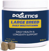DOGLETICS - Dogletics Large Breed Daily Multivitamin Bacon Flavor 90 Masticables - The Red Vitamin MX - Multivitamínicos Para Perros - {{ shop.shopifyCountryName }}