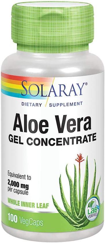 SOLARAY Aloe Vera Gel Concentrate 2000Mg. 100 Capsulas