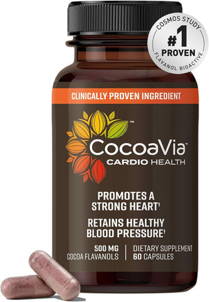 CocoaVia Cardio Health Cocoa Flavanols 500Mg. 60 Capsulas