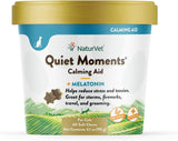 NaturVet Quiet Moments Calming Aid Cat Supplement Plus Melatonin 60 Masticables