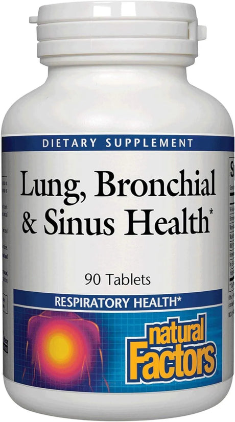 NATURAL FACTORS - Natural Factors Lung, Bronchial & Sinus Health 90 Tabletas - The Red Vitamin MX - Suplementos Alimenticios - {{ shop.shopifyCountryName }}