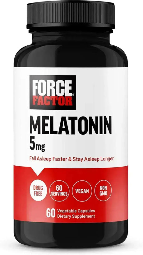 FORCE FACTOR - Force Factor Melatonin 5Mg. 60 Capsulas - The Red Vitamin MX - Suplementos Alimenticios - {{ shop.shopifyCountryName }}