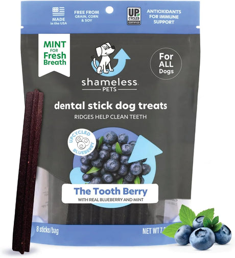 SHAMELESS DOGS - Shameless Pets Dental Treats for Dogs 8 Piezas - The Red Vitamin MX - Cuidado Dental Para Perros - {{ shop.shopifyCountryName }}