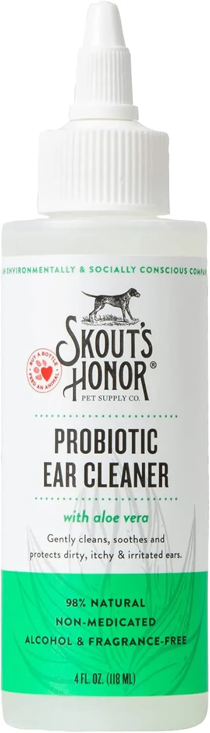 SKOUT'S HONOR - SKOUT'S HONOR Dog Ear Cleaner Solution with Aloe Vera 4 Fl.Oz. - The Red Vitamin MX - Cuidado Del Oído De Perros - {{ shop.shopifyCountryName }}