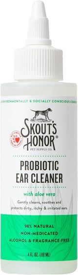 SKOUT'S HONOR - SKOUT'S HONOR Dog Ear Cleaner Solution with Aloe Vera 4 Fl.Oz. - The Red Vitamin MX - Cuidado Del Oído De Perros - {{ shop.shopifyCountryName }}