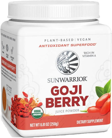 SUNWARRIOR - Sunwarrior Goji Berries Powder 250Gr. - The Red Vitamin MX - Suplementos Alimenticios - {{ shop.shopifyCountryName }}