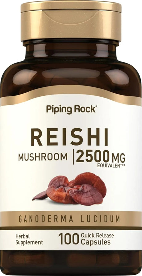 PIPING ROCK - Piping Rock Reishi Mushroom 2500Mg. 100 Capsulas - The Red Vitamin MX - Suplementos Alimenticios - {{ shop.shopifyCountryName }}