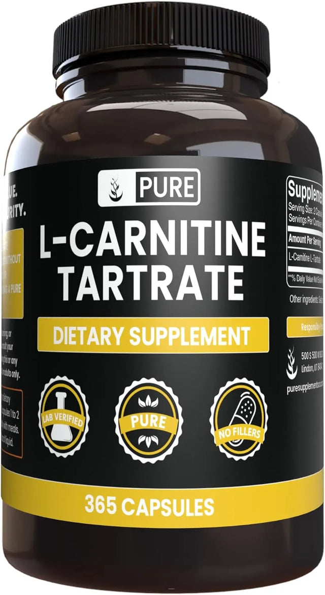 PURE ORIGINAL INGREDIENTS - Pure Original Ingredients L-Carnitine Tartrate 365 Capsulas - The Red Vitamin MX - Suplementos Alimenticios - {{ shop.shopifyCountryName }}