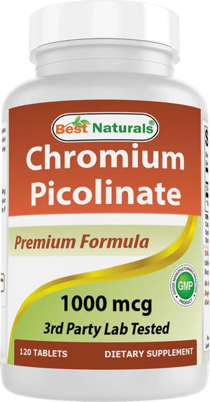 BEST NATURALS - Best Naturals Chromium Picolinate 1000mcg 120 Tabletas - The Red Vitamin MX - Suplementos Alimenticios - {{ shop.shopifyCountryName }}