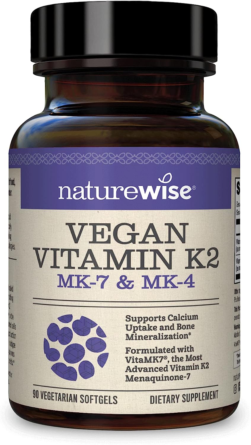 NatureWise Vitamin K2 90 Capsulas Blandas - The Red Vitamin MX - Suplementos Alimenticios - NATUREWISE
