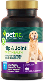 Petnc Natural Care Hip and Joint Health Early Mobility Chewables for Dogs 60 Masticables