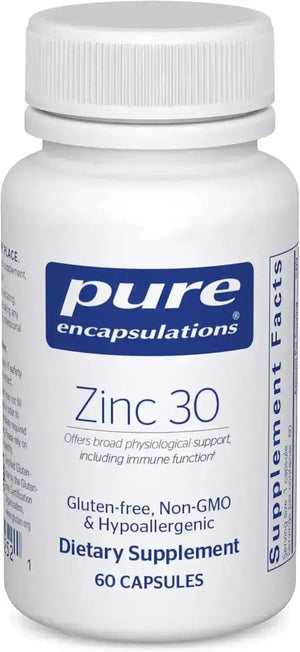 PURE ENCAPSULATIONS - Pure Encapsulations Zinc 30 30Mg. 60 Capsulas - The Red Vitamin MX - Suplementos Alimenticios - {{ shop.shopifyCountryName }}