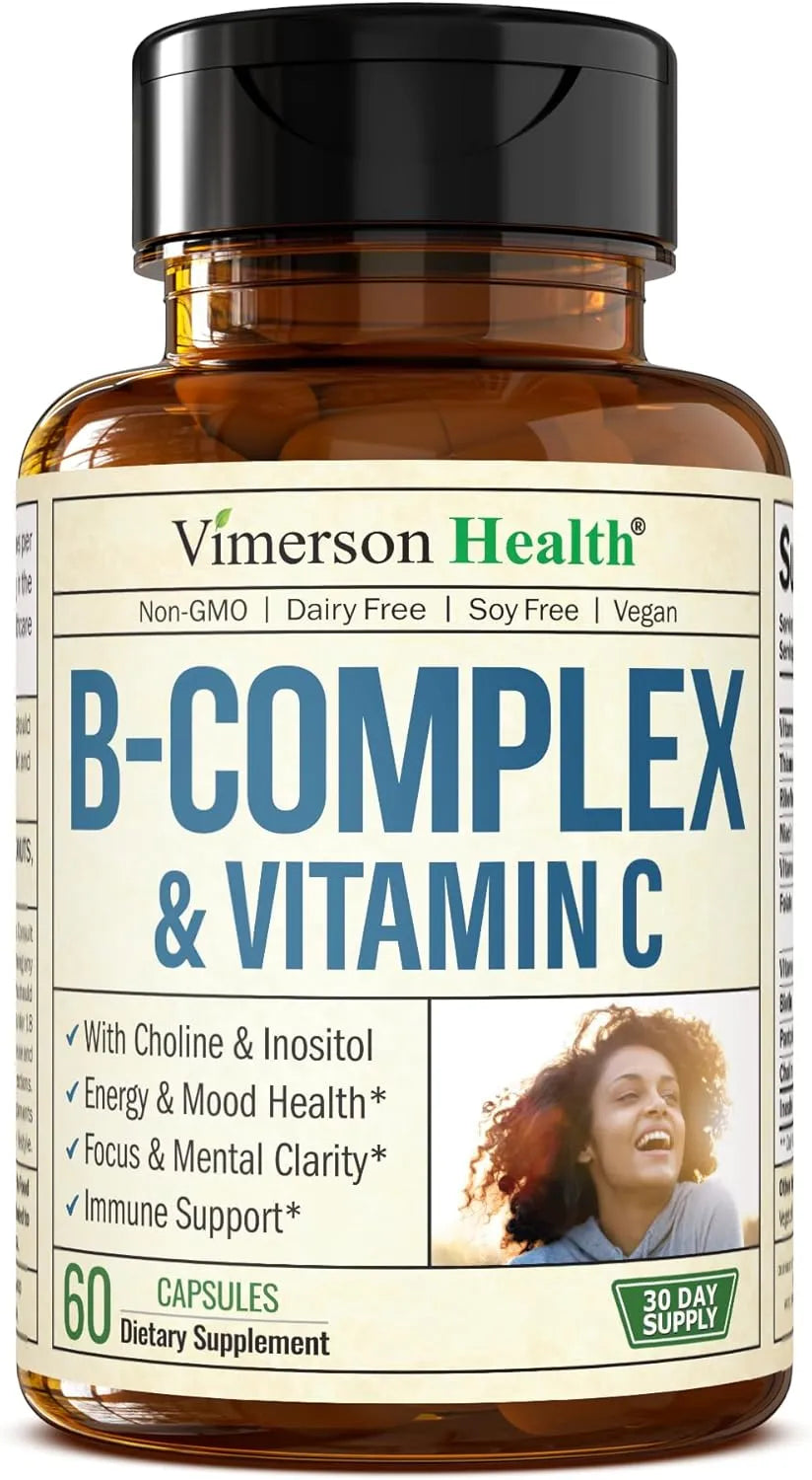 VIMERSON HEALTH - Vimerson Health Vitamin B Complex with Vitamin C 60 Capsulas - The Red Vitamin MX - Suplementos Alimenticios - {{ shop.shopifyCountryName }}
