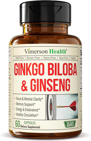 VIMERSON HEALTH - Vimerson Health Ginseng + Ginkgo Biloba 60 Capsulas - The Red Vitamin MX - Suplementos Alimenticios - {{ shop.shopifyCountryName }}