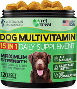 VET TREAT - Vet Treat Dog Multivitamin Chewable with Glucosamine & Salmon Oil 120 Masticables - The Red Vitamin MX - Multivitamínicos Para Perros - {{ shop.shopifyCountryName }}