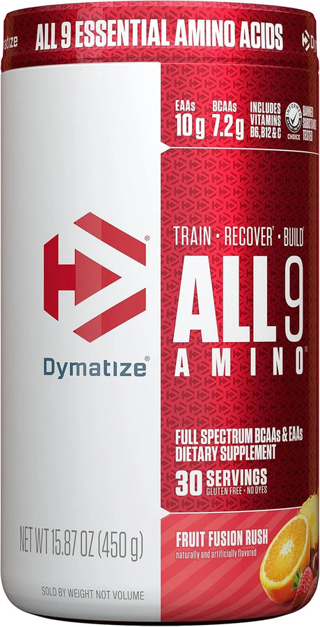 DYMATIZE - Dymatize All9 Amino 30 Servicios Fruit Fusion Rush 450Gr. - The Red Vitamin MX - Suplementos Alimenticios - {{ shop.shopifyCountryName }}