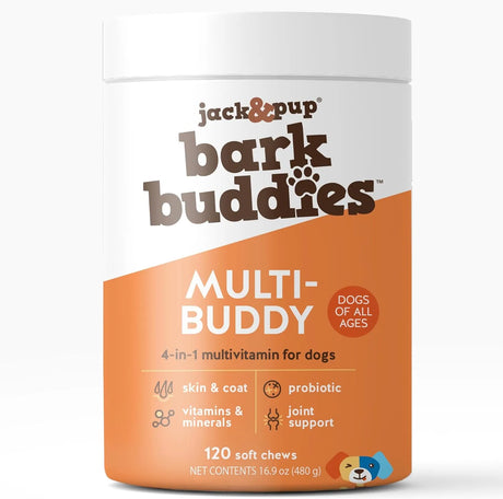 JACK&PUP - Jack&Pup Bark Buddies Multi-Buddy Dog Multivitamins 120 Masticables - The Red Vitamin MX - Multivitamínicos Para Perros - {{ shop.shopifyCountryName }}
