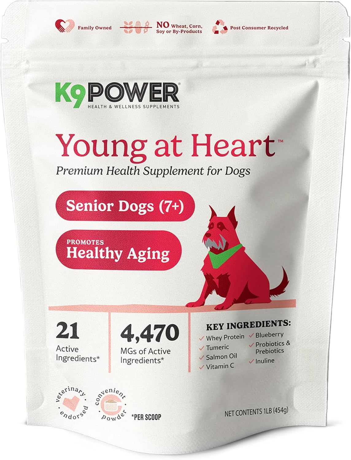 K9 Power Young at Heart Senior Dog Multivitamin 454Gr.