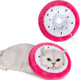 ANWA Adjustable Cat Cone Collar Soft Dragonfruit Small