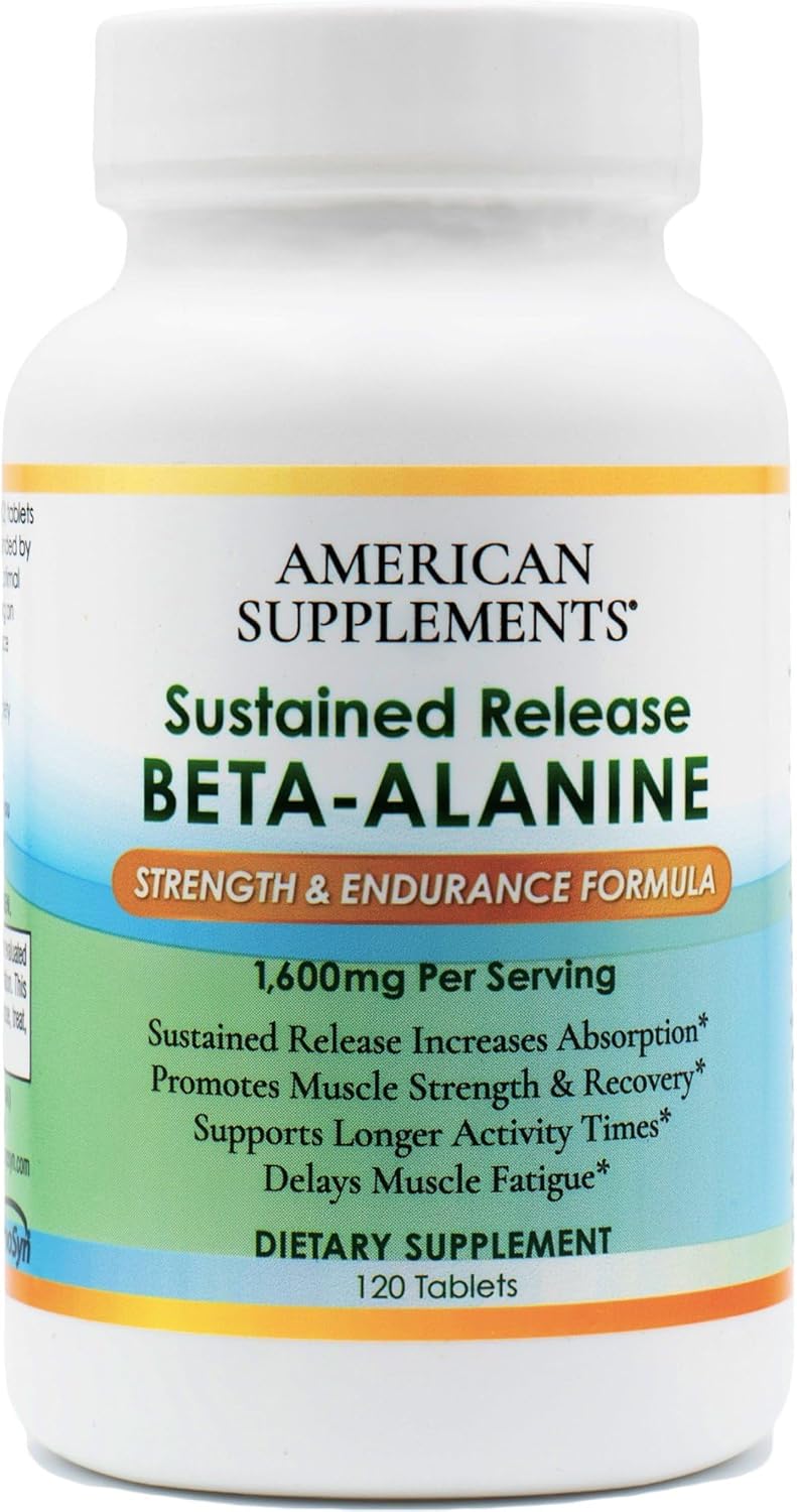 American Supplements Sustained Release Beta-Alanine 1600Mg. 120 Tabletas