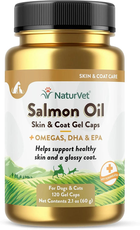 NATURVET - NaturVet Salmon Oil Pet Supplement 120 Capsulas - The Red Vitamin MX - Aceite De Pescado Para Perros - {{ shop.shopifyCountryName }}