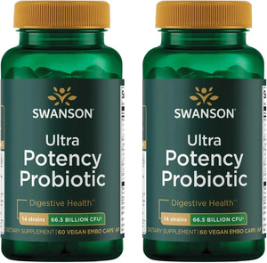 SWANSON - Swanson Ultra Potency Probiotic 60 Capsulas 2 Pack - The Red Vitamin MX - Suplementos Alimenticios - {{ shop.shopifyCountryName }}