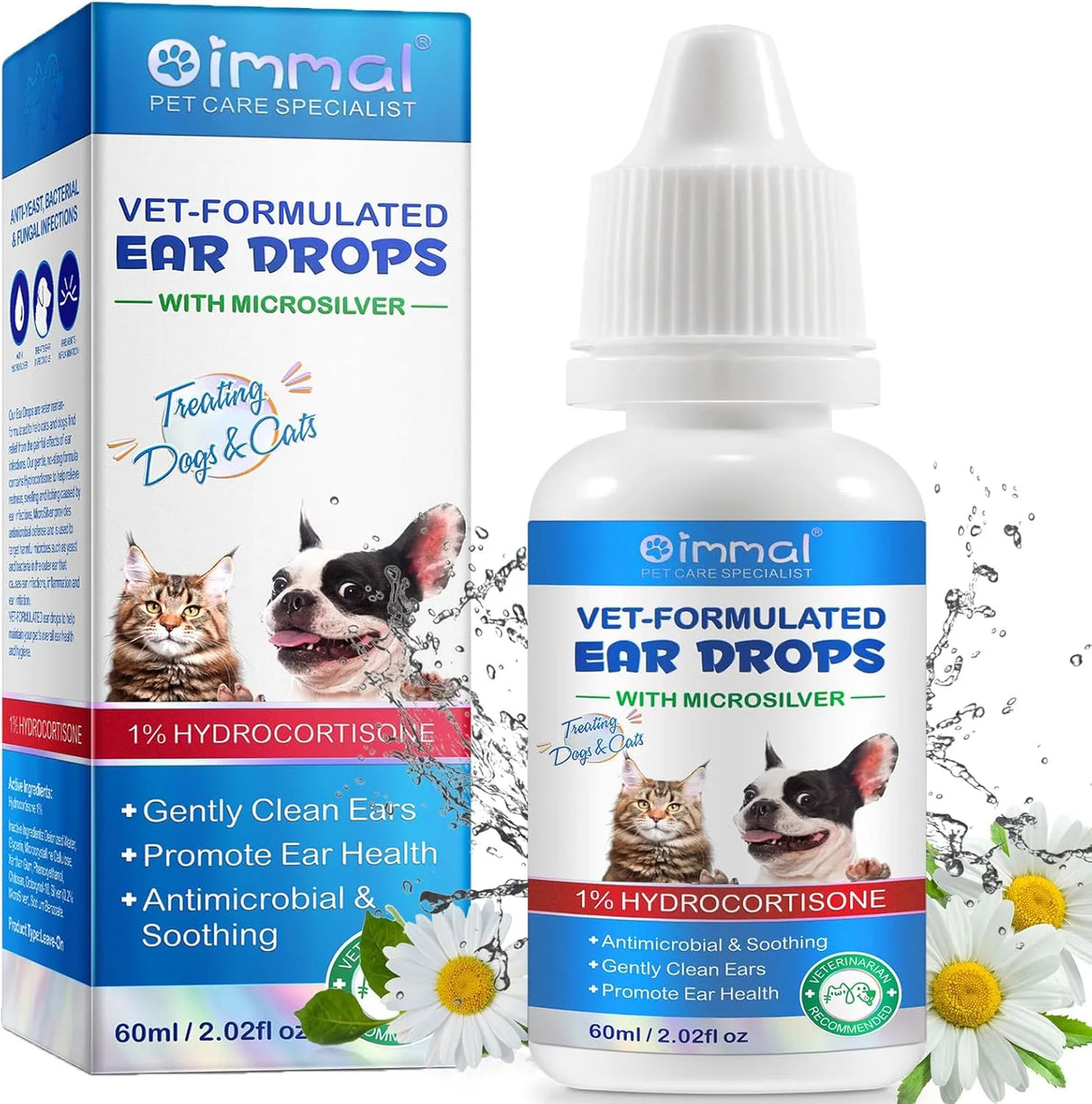 OIMMAL - OIMMAL Cat & Dog Ear Infection Treatment Drops 60Ml. - The Red Vitamin MX - Cuidado Del Oído De Perros - {{ shop.shopifyCountryName }}
