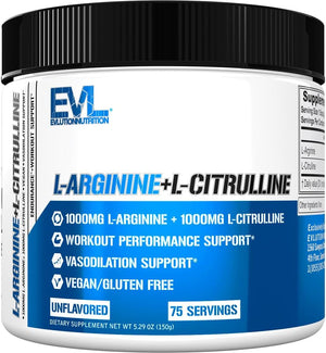 Evlution Nutrition L-Arginine + L-Citrulline Powder 150Gr.
