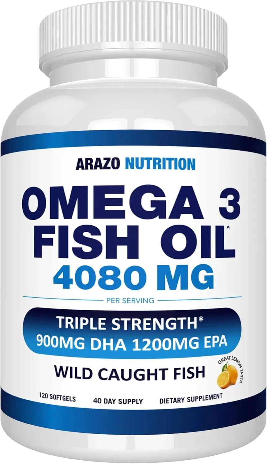 ARAZO NUTRITION - Arazo Nutrition Wild Caught Omega 3 Fish Oil 4080Mg. 120 Capsulas Blandas - The Red Vitamin MX - Suplementos Alimenticios - {{ shop.shopifyCountryName }}
