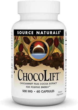 Source Naturals ChocoLift 500Mg. Chocamine Plus Cocoa Extract 60 Capsulas