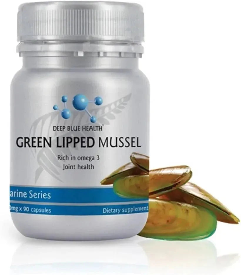 DEEO BLEU HEALTH - Deep Blue Health Green Lipped Mussel 90 Capsulas - The Red Vitamin MX - Suplementos Alimenticios - {{ shop.shopifyCountryName }}