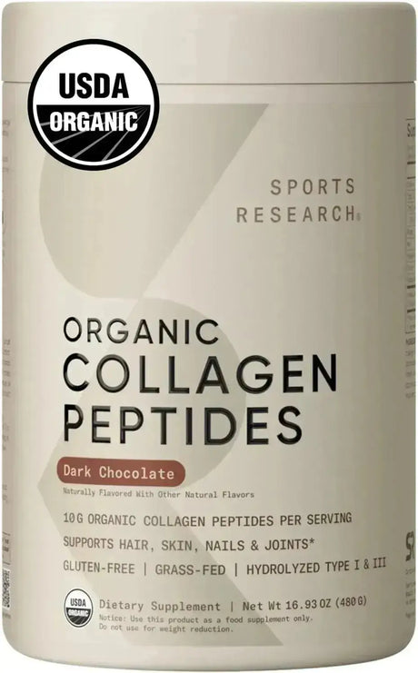 SPORTS RESEARCH - Sports Research­ Organic Collagen Peptides Dark Chocolate 30 Servicios 480Gr. - The Red Vitamin MX - Suplementos Alimenticios - {{ shop.shopifyCountryName }}