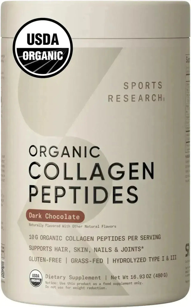 SPORTS RESEARCH - Sports Research­ Organic Collagen Peptides Dark Chocolate 30 Servicios 480Gr. - The Red Vitamin MX - Suplementos Alimenticios - {{ shop.shopifyCountryName }}