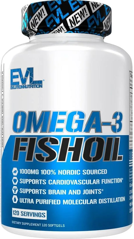 EVLUTION - Evlution Nutrition Triple Strength Omega 3 Fish Oil 120 Capsulas Blandas - The Red Vitamin MX - Suplementos Alimenticios - {{ shop.shopifyCountryName }}