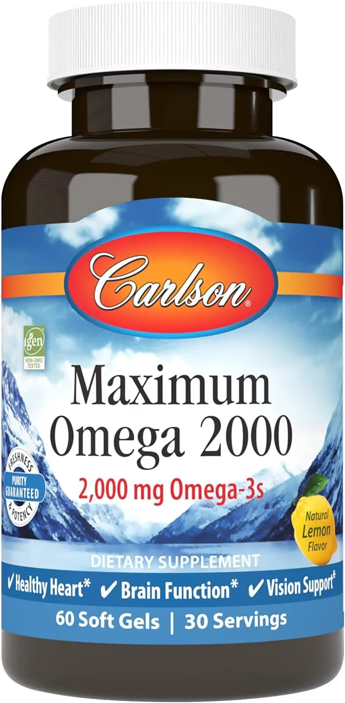 CARLSON - Carlson Maximum Omega 2000 60 Capsulas Blandas - The Red Vitamin MX - Suplementos Alimenticios - {{ shop.shopifyCountryName }}