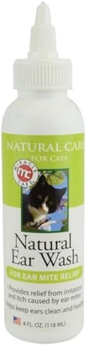 Miracle Care Natural Ear Wash for Cats 118Ml.