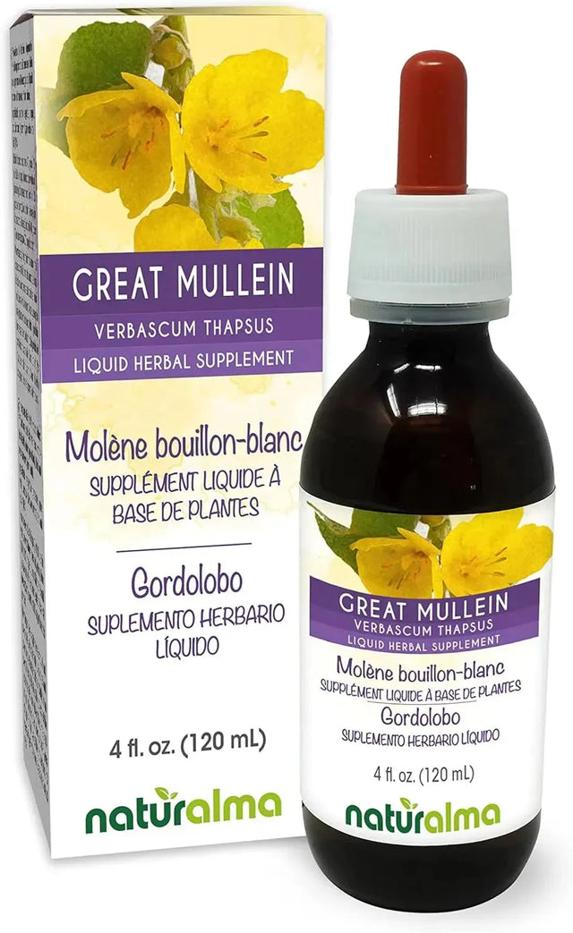 NATURALMA - Naturalma Great Mullein or Common Mullein Alcohol-Free Tincture 4 Fl.Oz. - The Red Vitamin MX - Suplementos Alimenticios - {{ shop.shopifyCountryName }}