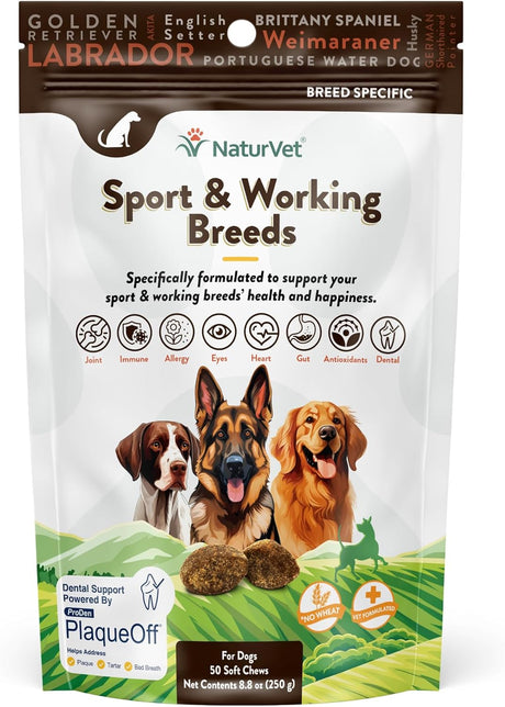 NATURVET - NaturVet Sport Breed Supplement 50 Masticables - The Red Vitamin MX - Suplementos Herbales Para Perros - {{ shop.shopifyCountryName }}